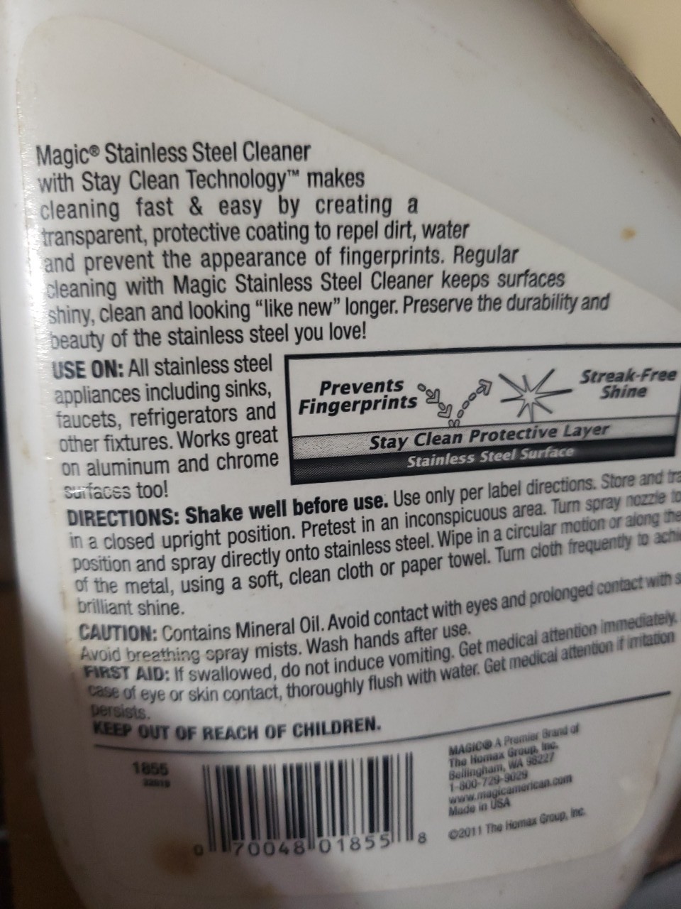 New MAGIC Stainless Steel Cleaner Spray 24 oz ~ Discontinued ~ Streak Free Shine