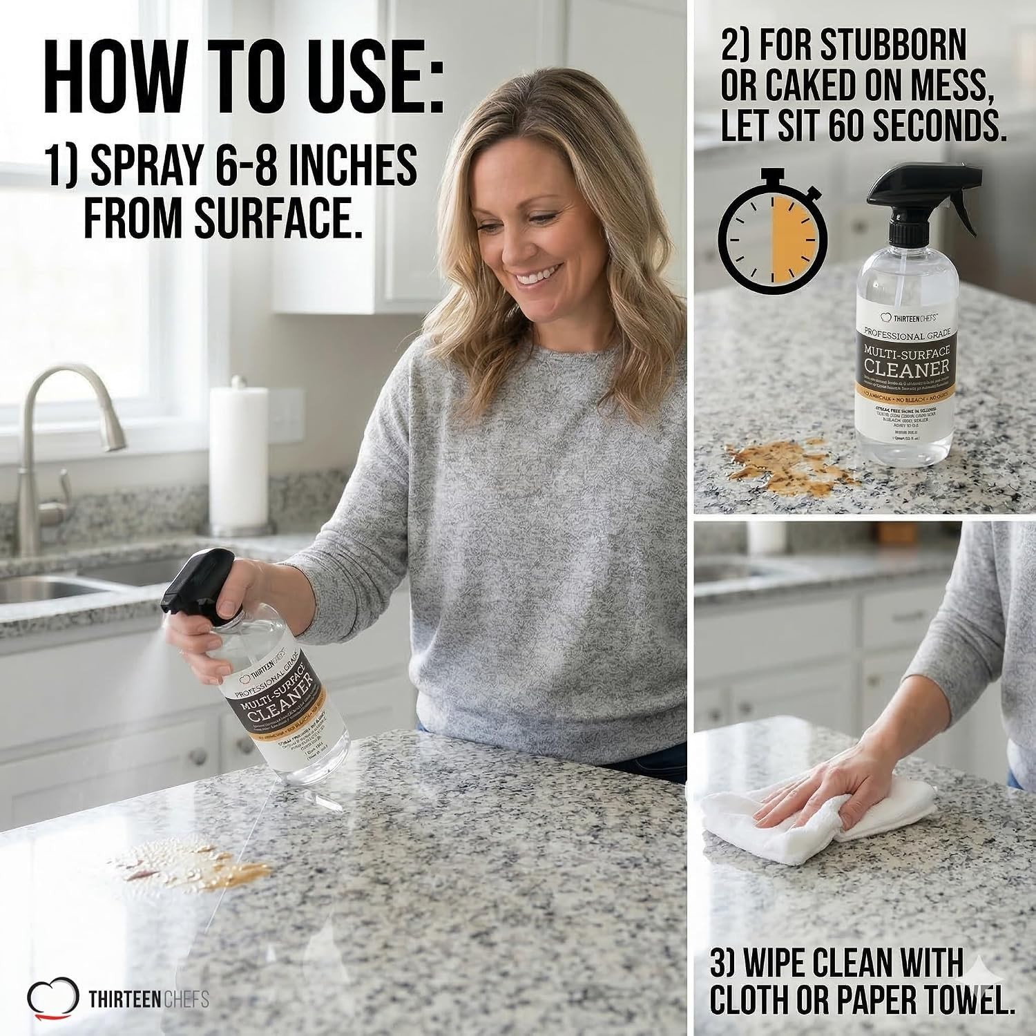 Eco-Friendly Multi-Surface Cleaner – 16oz Citrus Spray for Home & Kitchen