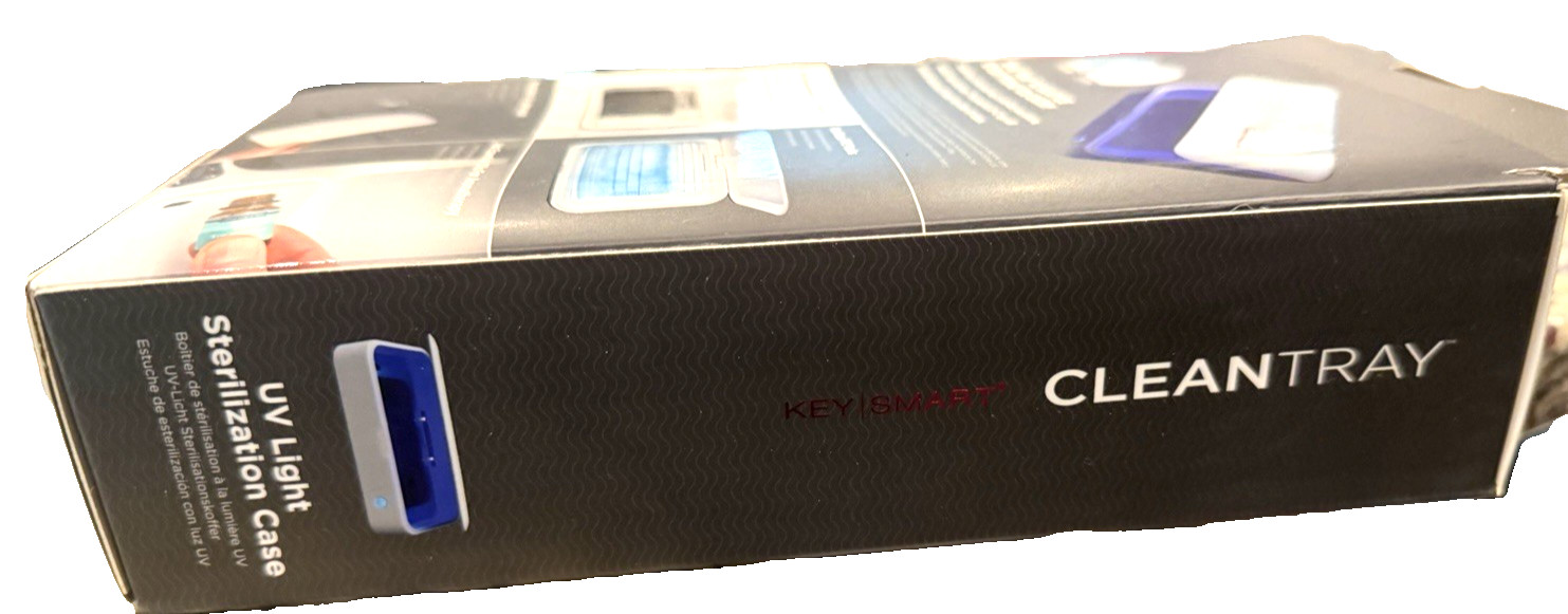 Keysmart Clean Tray UV Light Sterilization Case White. NEW IN BOX.
