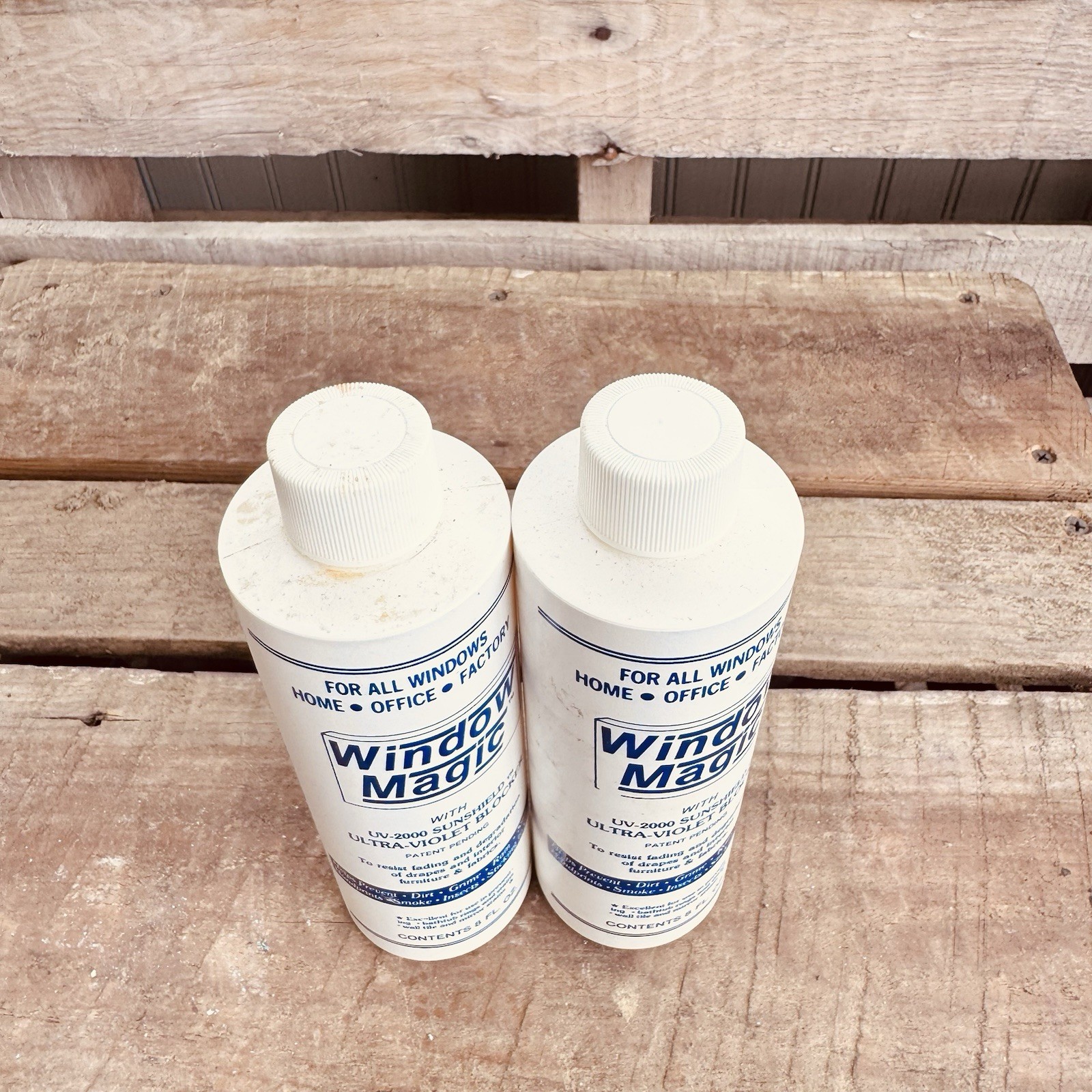 Window Magic By Howe Chemical Inc (2) 8oz Bottles 1 Unopened 1 Half Full