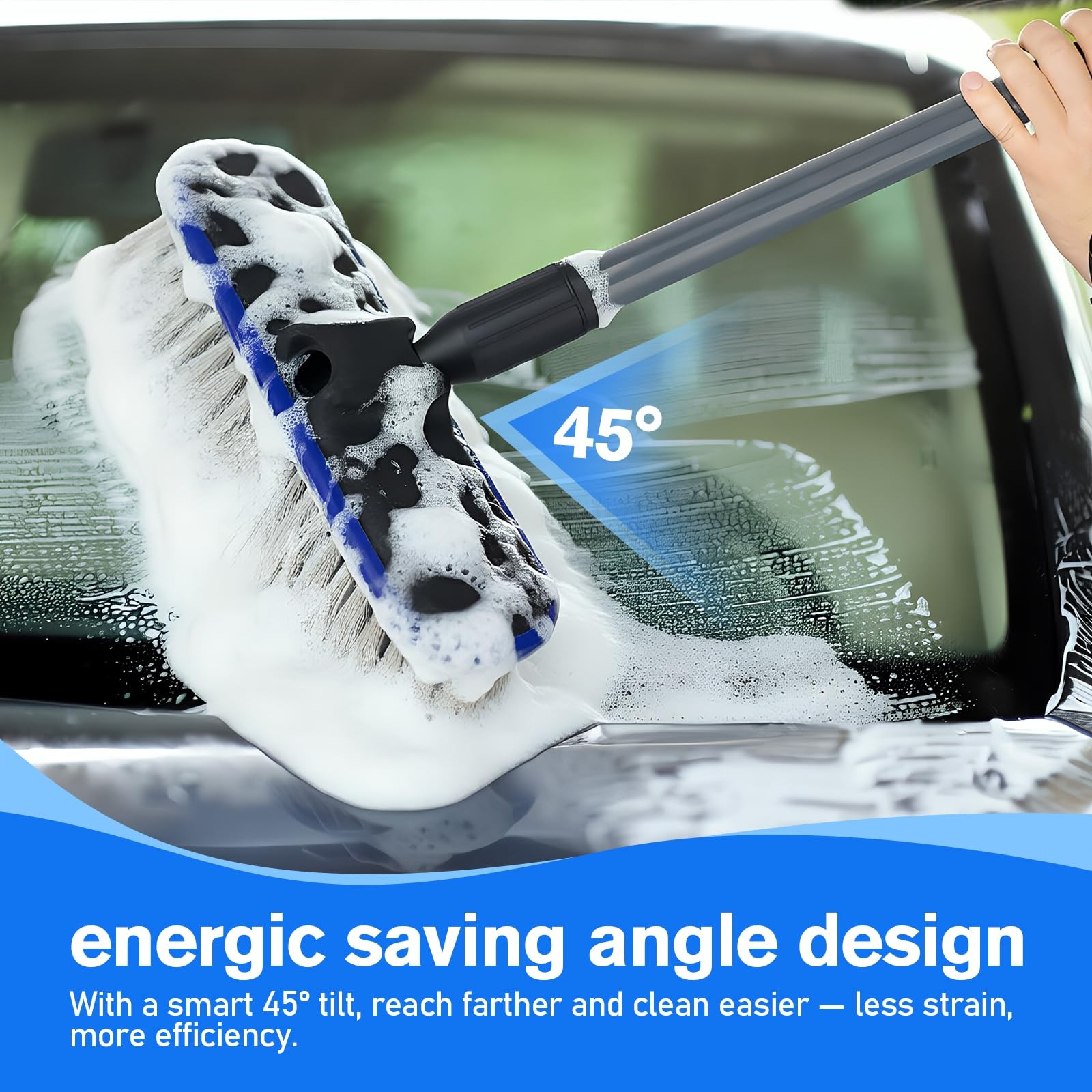 Forgrace 67″ 170cm Extendable Car Wash Brush with Long Handle & Soft Bristles…