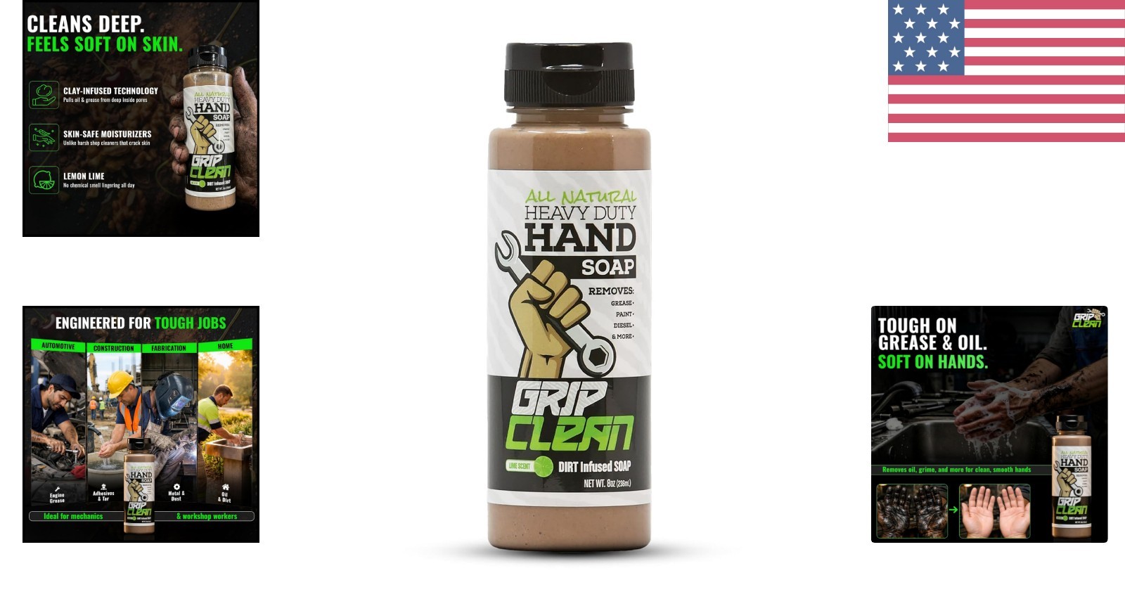Heavy Duty Citrus Hand Cleaner – Pumice & Clay-Infused, 8 oz for Mechanics