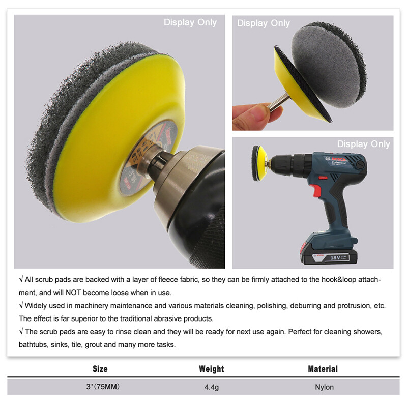 3 Inch 75mm Round Flocking Scouring Pad Cleaning Cloth Sanding Disc 240#-3000#