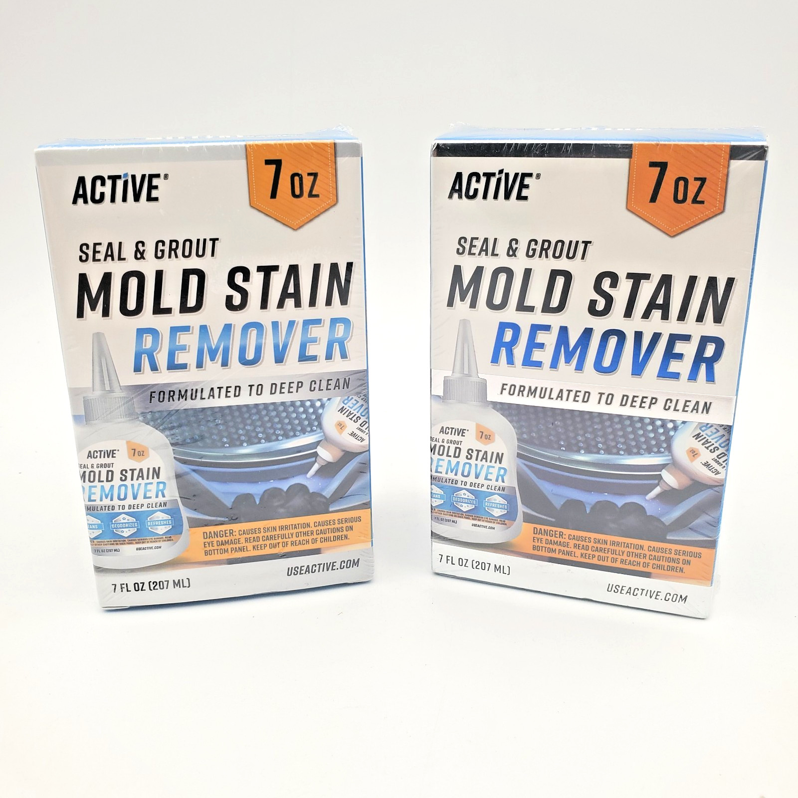 (2 PACK SET) Active Seal & Grout Mold Stain Remover, 7fl oz NEW SEALED