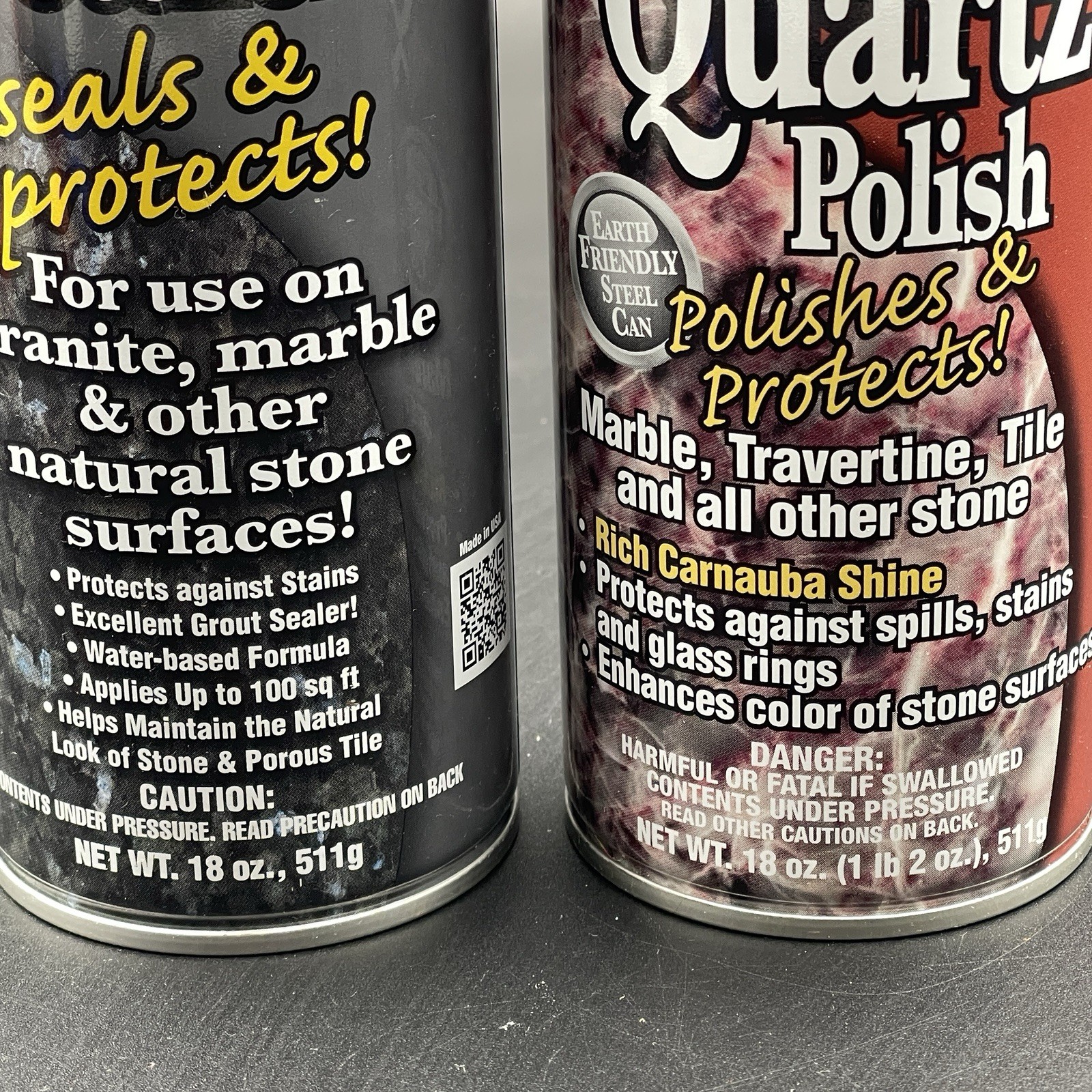 Rock Doctor Granite Sealer & Granite Quartz Polish 18oz Lot of 2 Full
