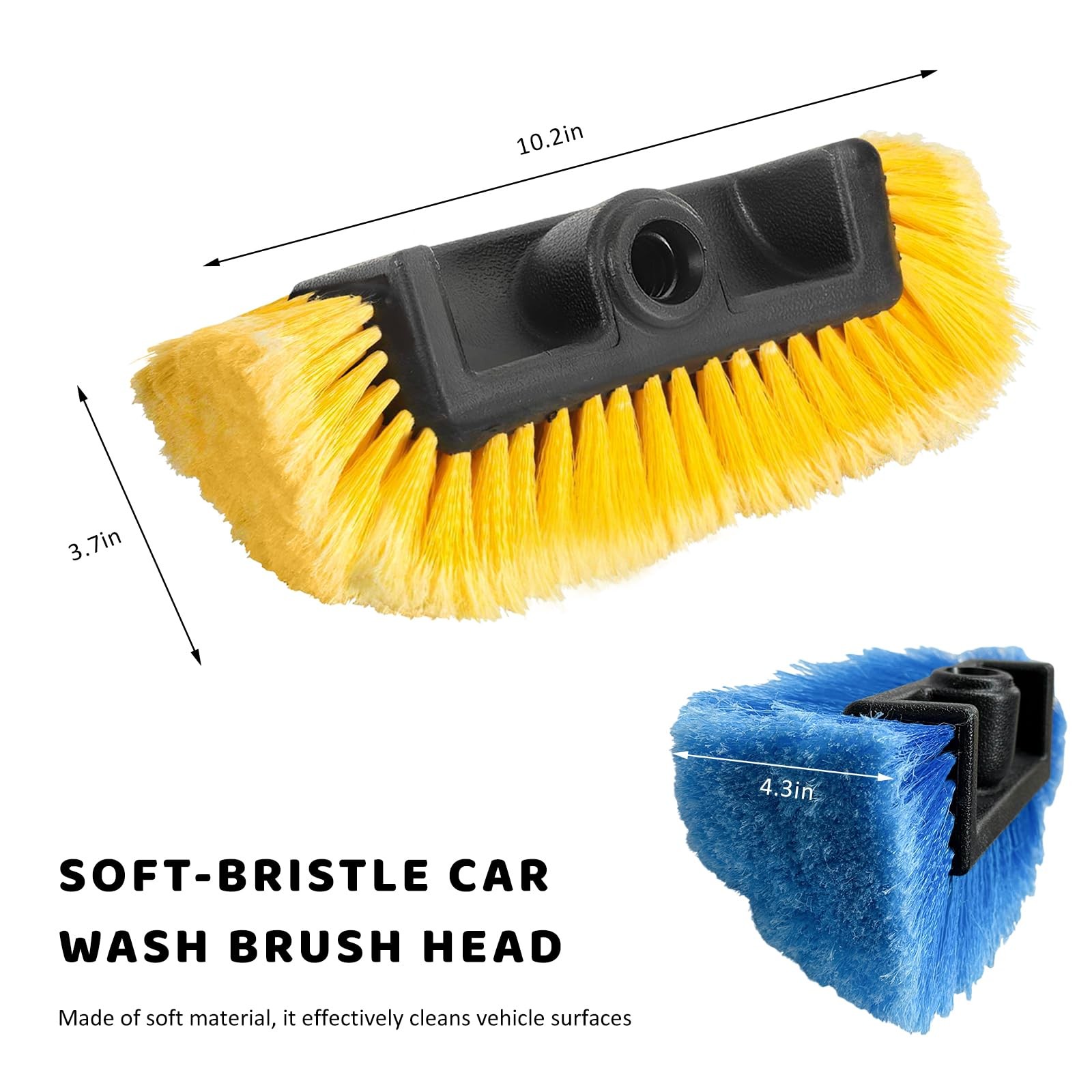 Car Wash Brush Head Scrub Brush Attachment for Long Handle Extension Pole