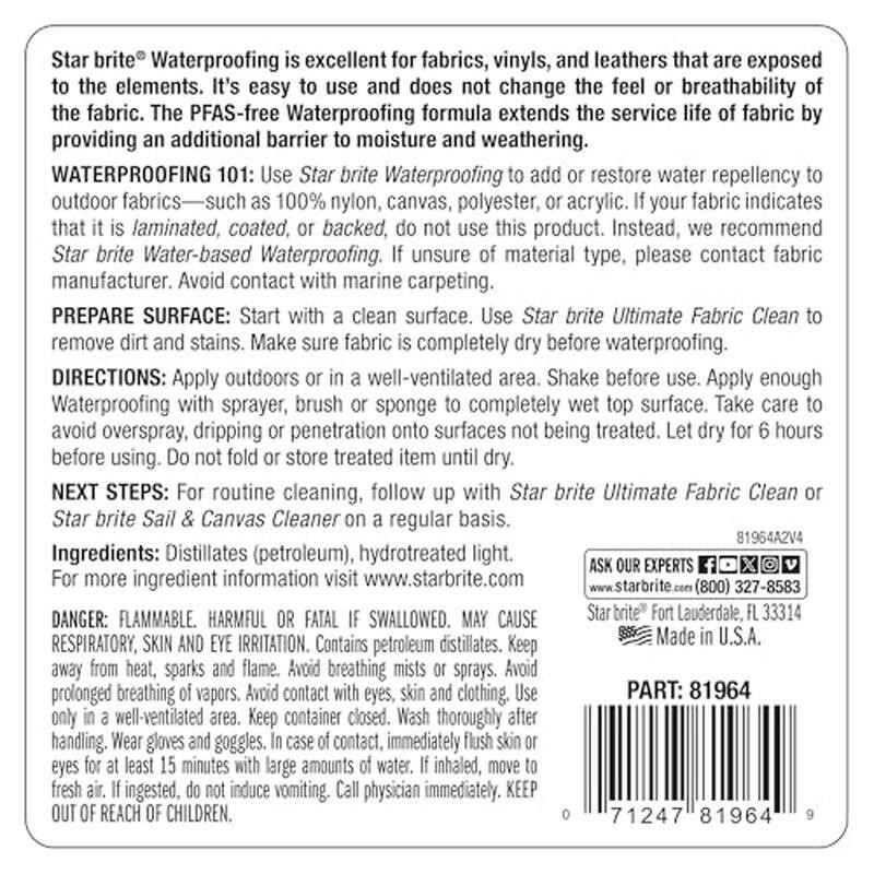 Waterproofing Spray Waterproofer+Stain Repellent+UV Protection for Boat Covers