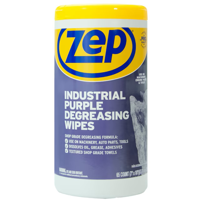 Zep Industrial Purple Wipes 65 -Count Degreaser