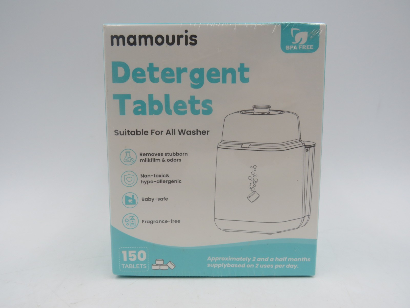 Mamouris 150PCS Official Detergent Cleaning Tablets for Baby Brezza Grownsy NEW