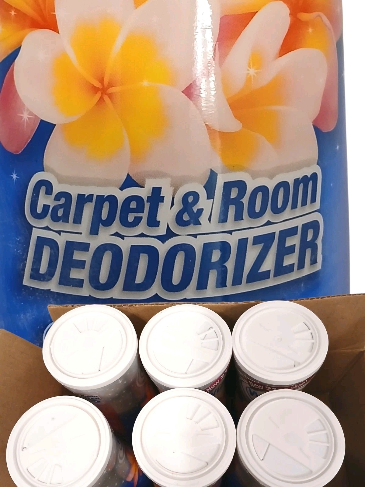 6 Cans PLUMERIA Carpet Deodorizer Baking Soda House Cleaning Janitorial Supply