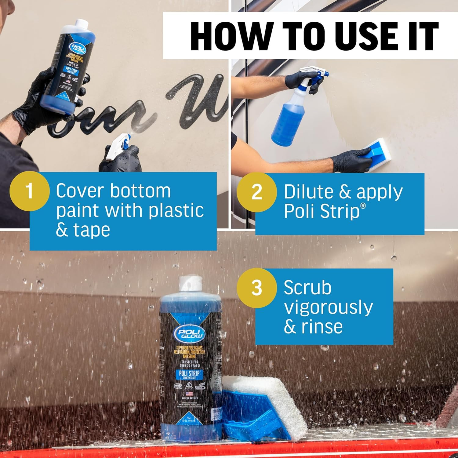 Poli Glow Proprietary Formula Poli Strip® Concentrated Boat and RV Stripper & De