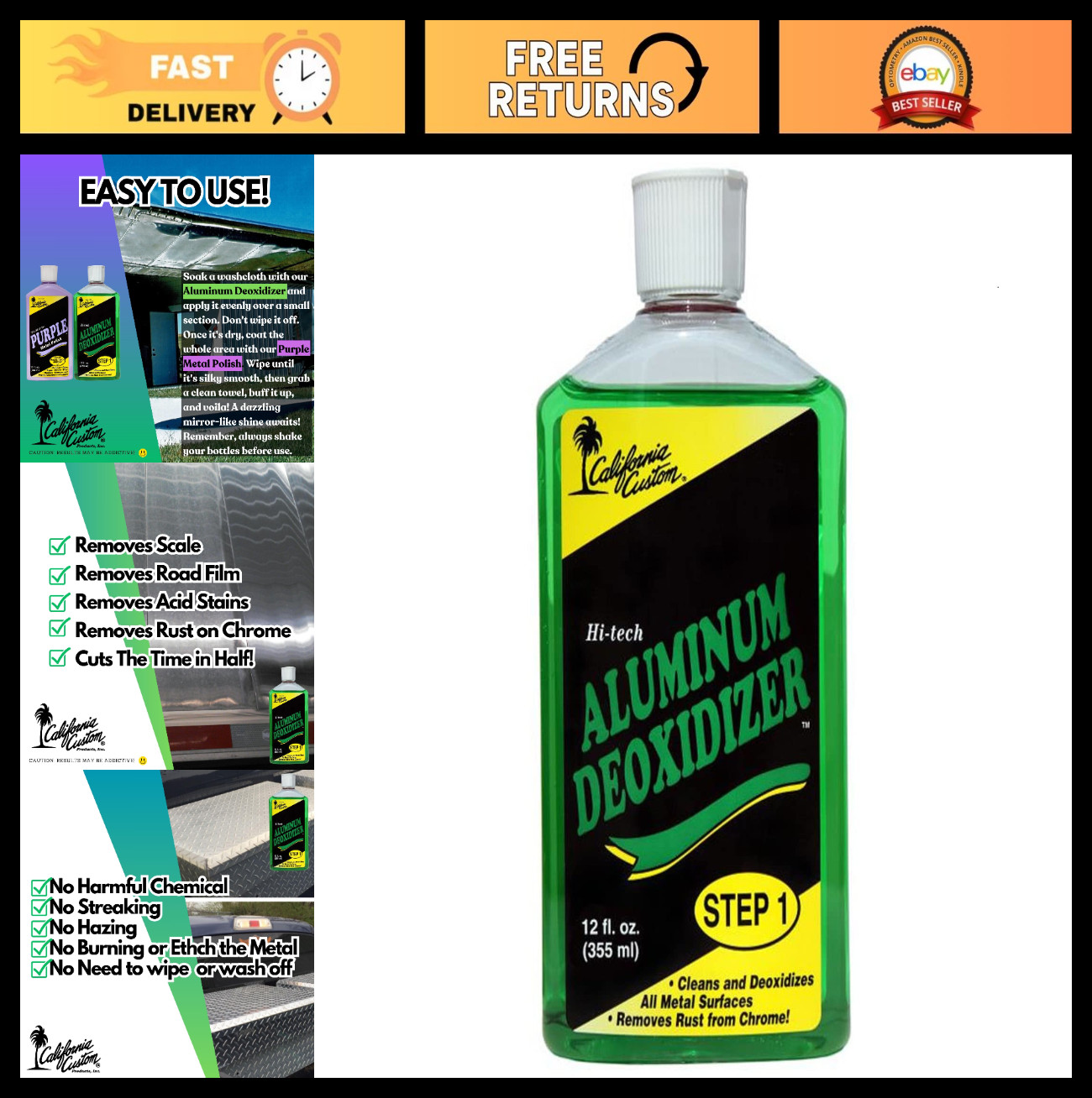 Aluminum Deoxidizer & Metal Cleaner – Removes Rust from Aluminum, Brass, Copper,