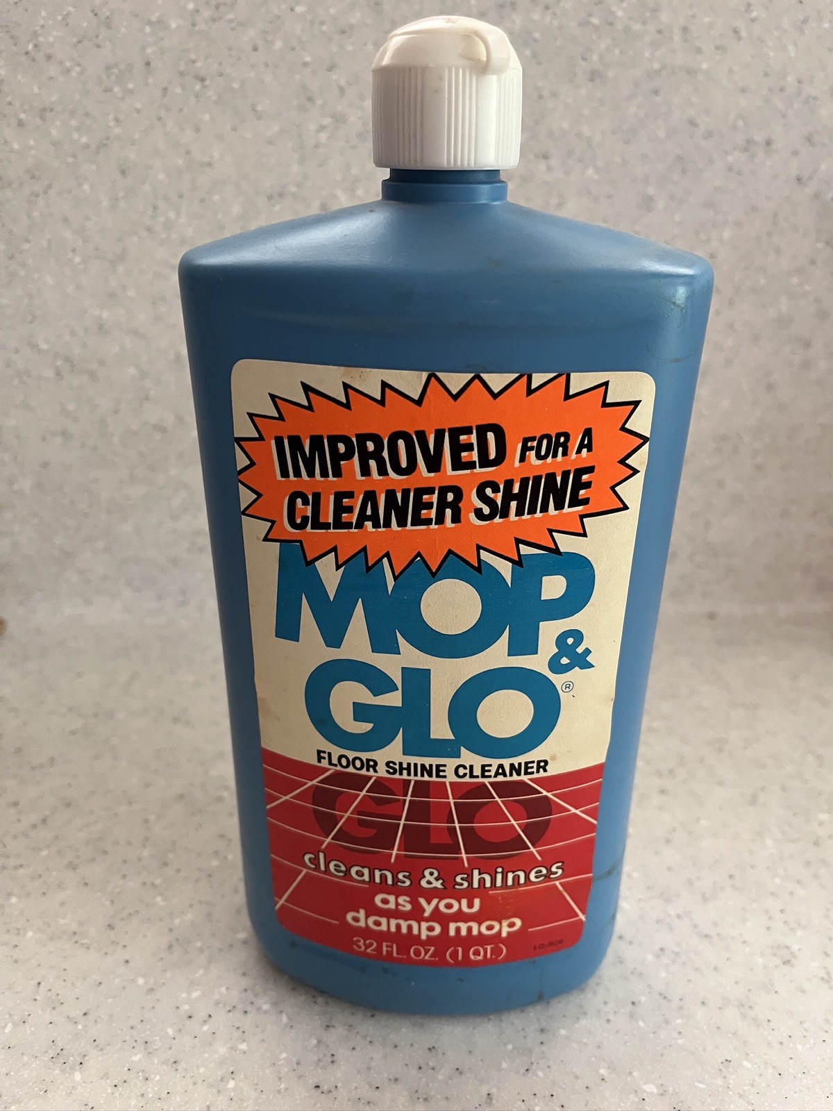 Vtg MOP & GLO Floor Shine Cleaner 32oz Full Bottle Prop Sterling Drug Inc