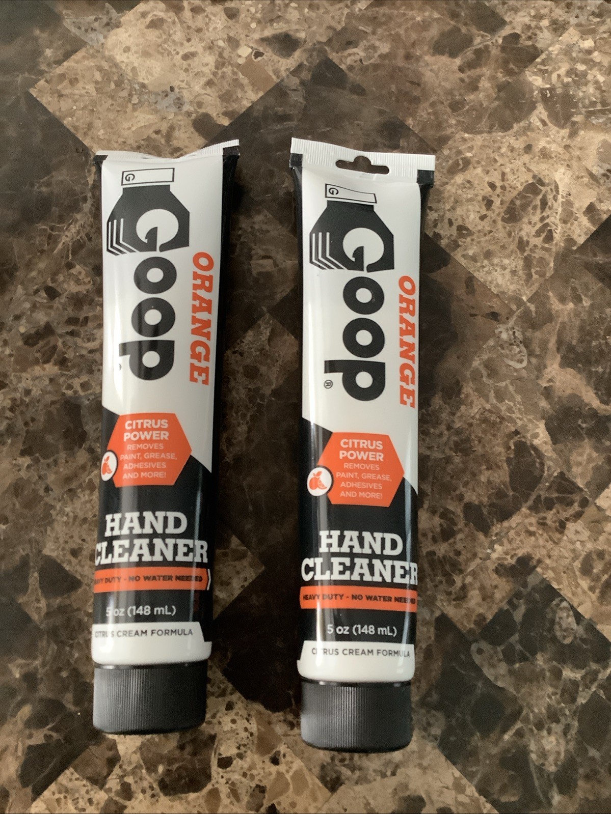 2x GOOP Orange Hand Cleaner Heavy Duty Citrus Power Mechanic 5 ounce tube