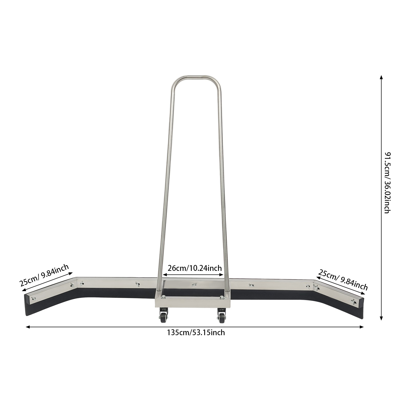 Stainless Steel Floor Water Scraper, Garage Floor and Sports Field Water Scraper