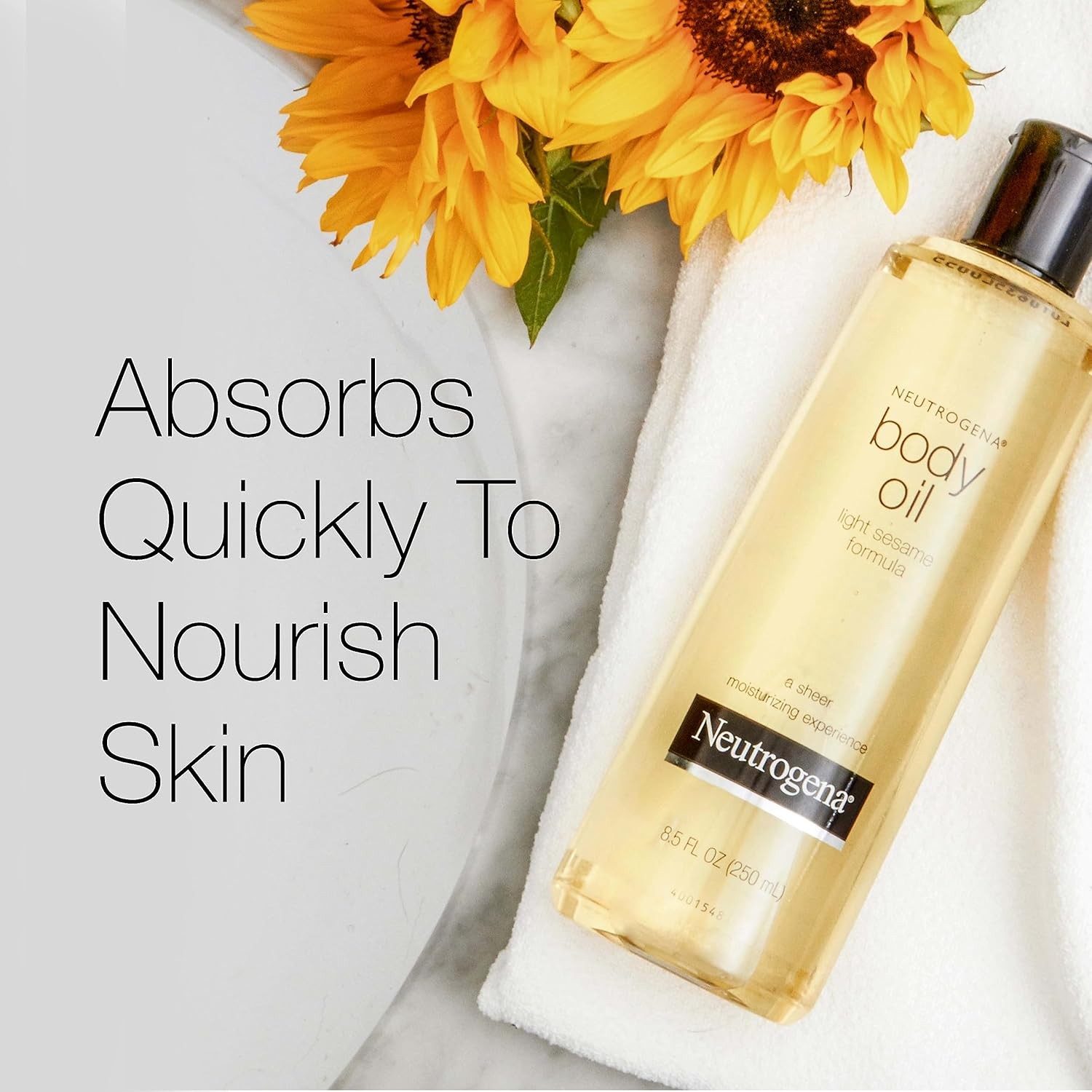 Neutrogena Body Oil Light Sesame Formula, Twin Pack of 16 fl oz, Radiant Glow