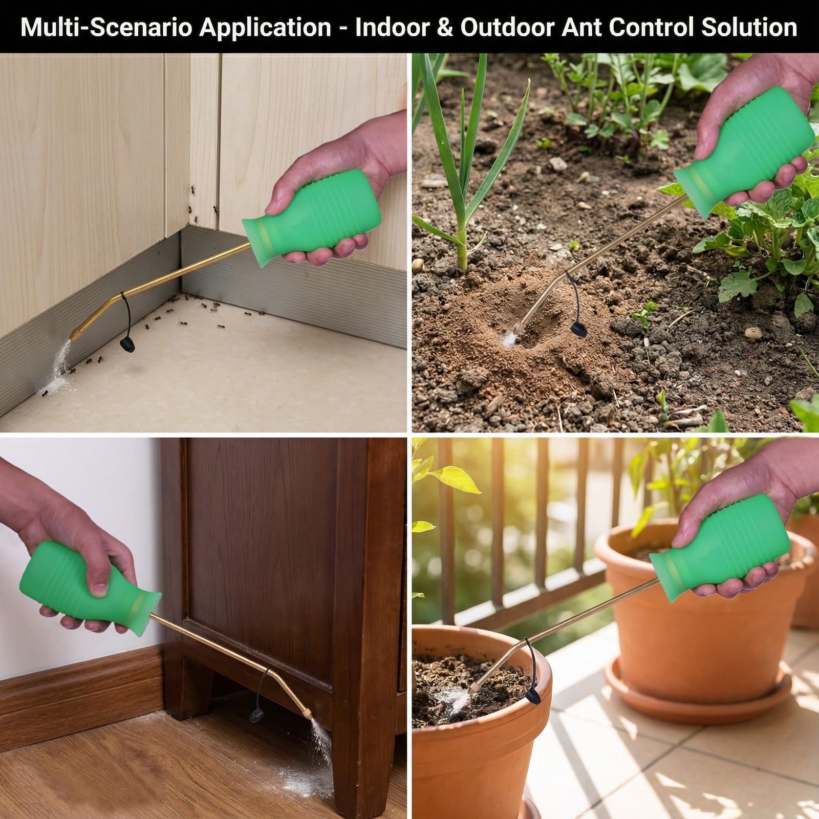 Diatomaceous Earth Duster, 230ml Large, Powder Duster Kit with Long Copper Tu…