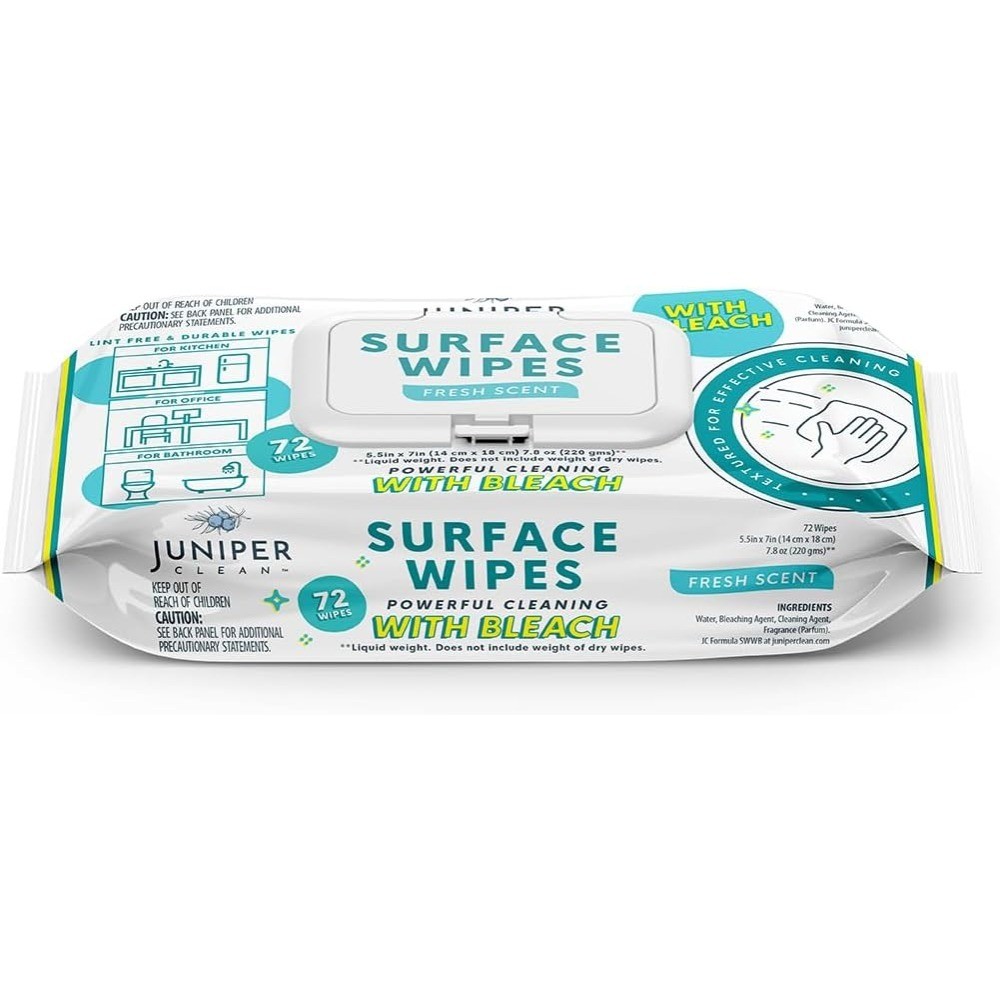 Surface Wipes with Bleach All Purpose Cleaner for Bathroom Kitchen Office 72