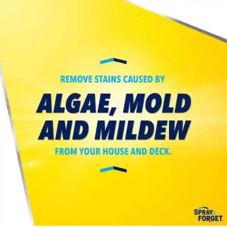 1 Gal. Ready to Use Spray & Forget House & Deck Cleaner Removes Mold Stains