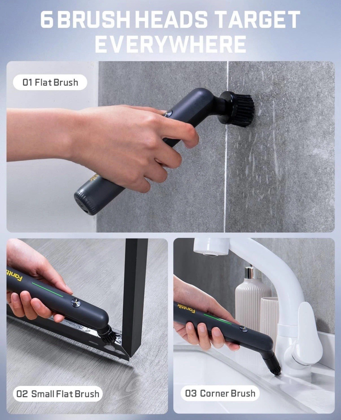 Fanttik G9 Nano Cordless Spin Scrubber with NeoPulse Motor IPX7 Waterproof