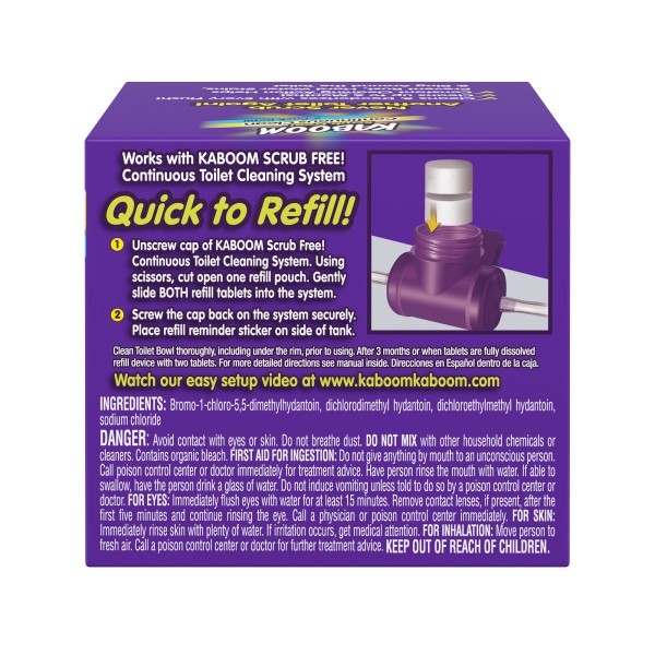 3 Pack Kaboom Scrub Free Toilet Cleaner Refill, 2-Count