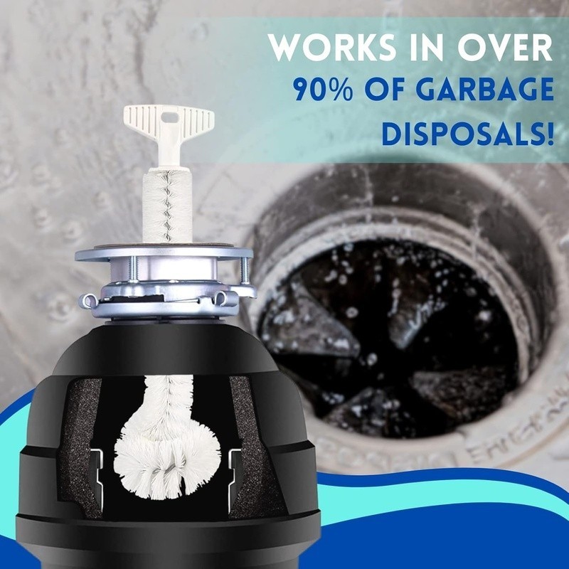 Sink Disposal Brush Cleaner Deep Clean Odors Ergonomic Handle Kitchen Tool New
