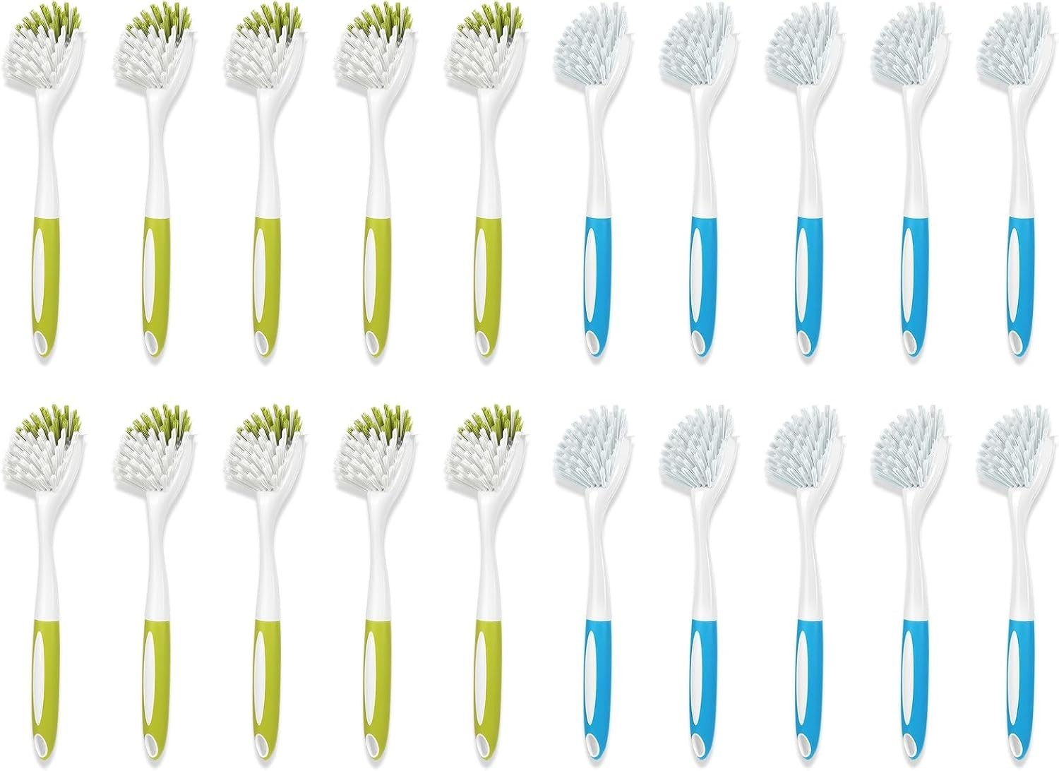 Kitchen Scrubber Set, Firm Bristles, 20 Pack, Dual Action