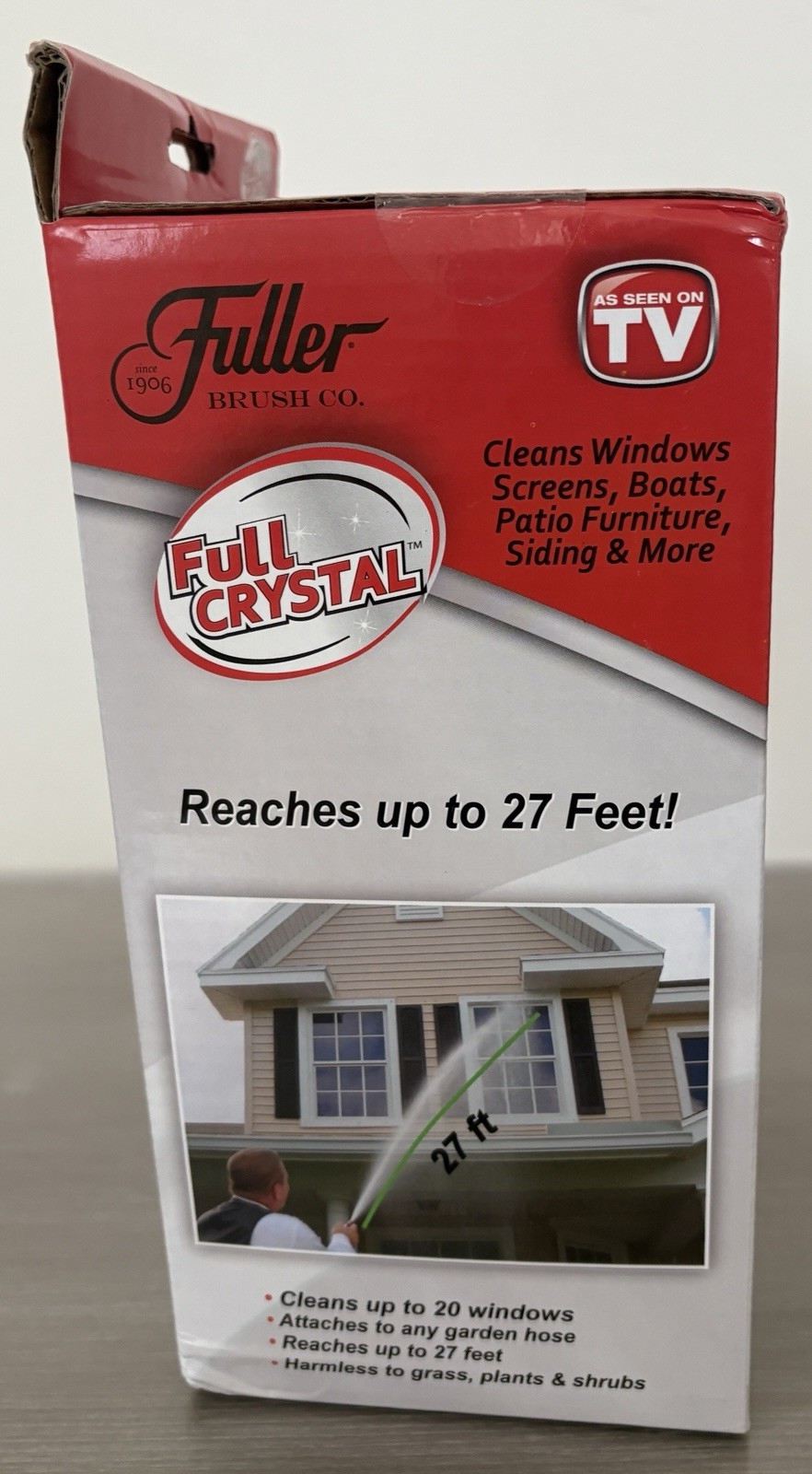 Fuller Brush Full Crystal Window & Outdoor Cleaner Spray Bottle + 3 Bags Cleaner