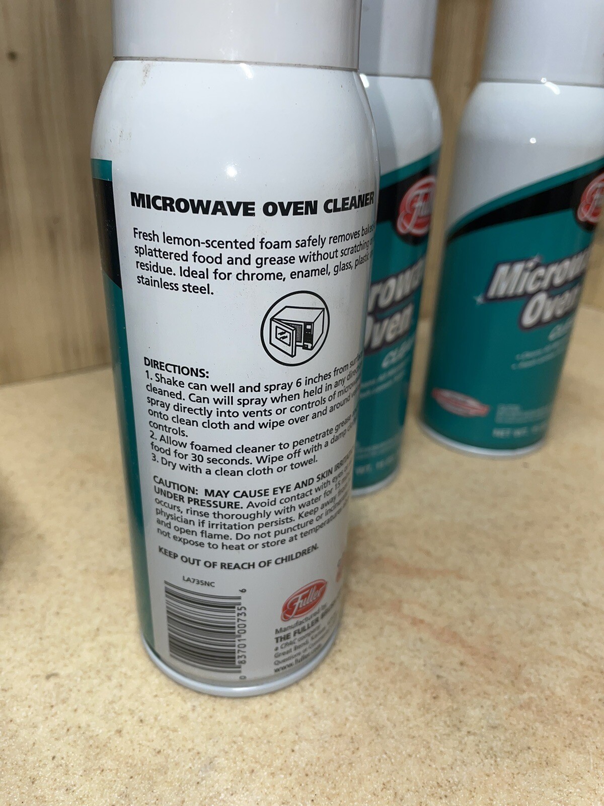 5 Fuller Microwave Oven Cleaner Spray Cans 15oz