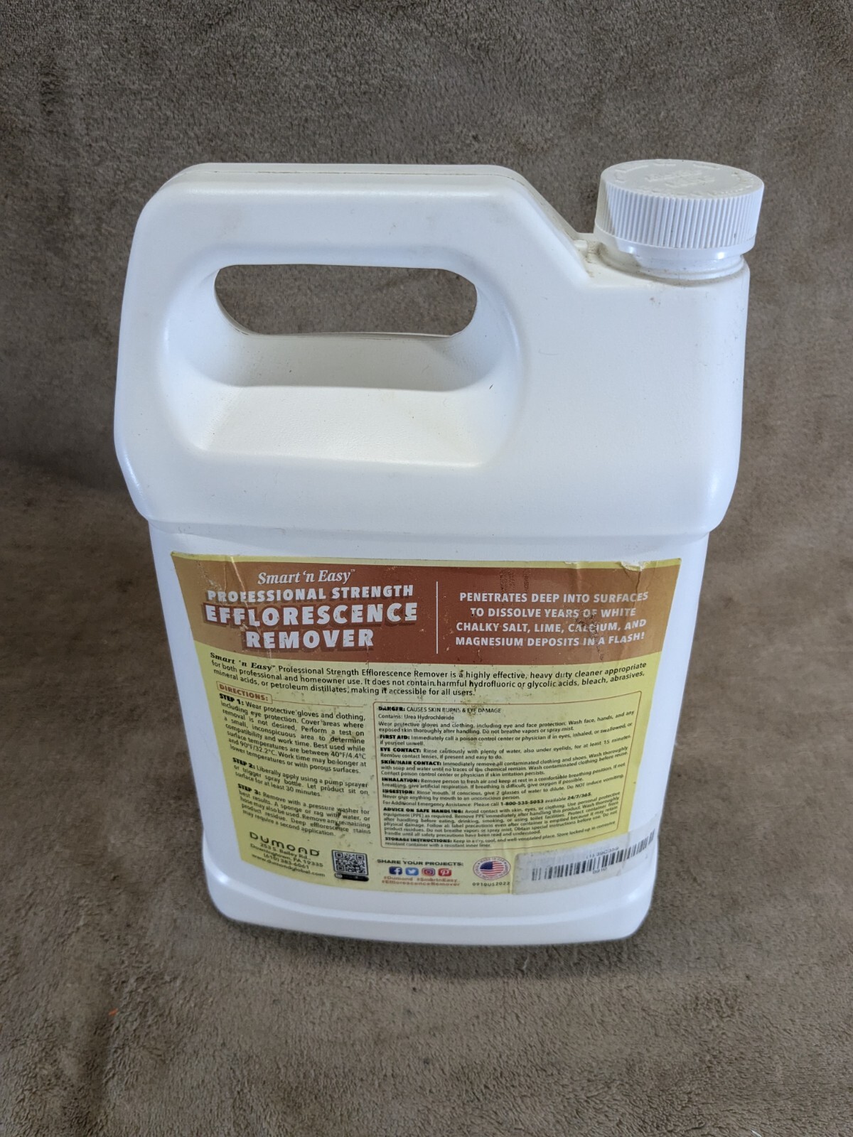 Dumond 0910 Smart ‘N Easy Efflorescence Remover, 1 Gallon Professional Strength