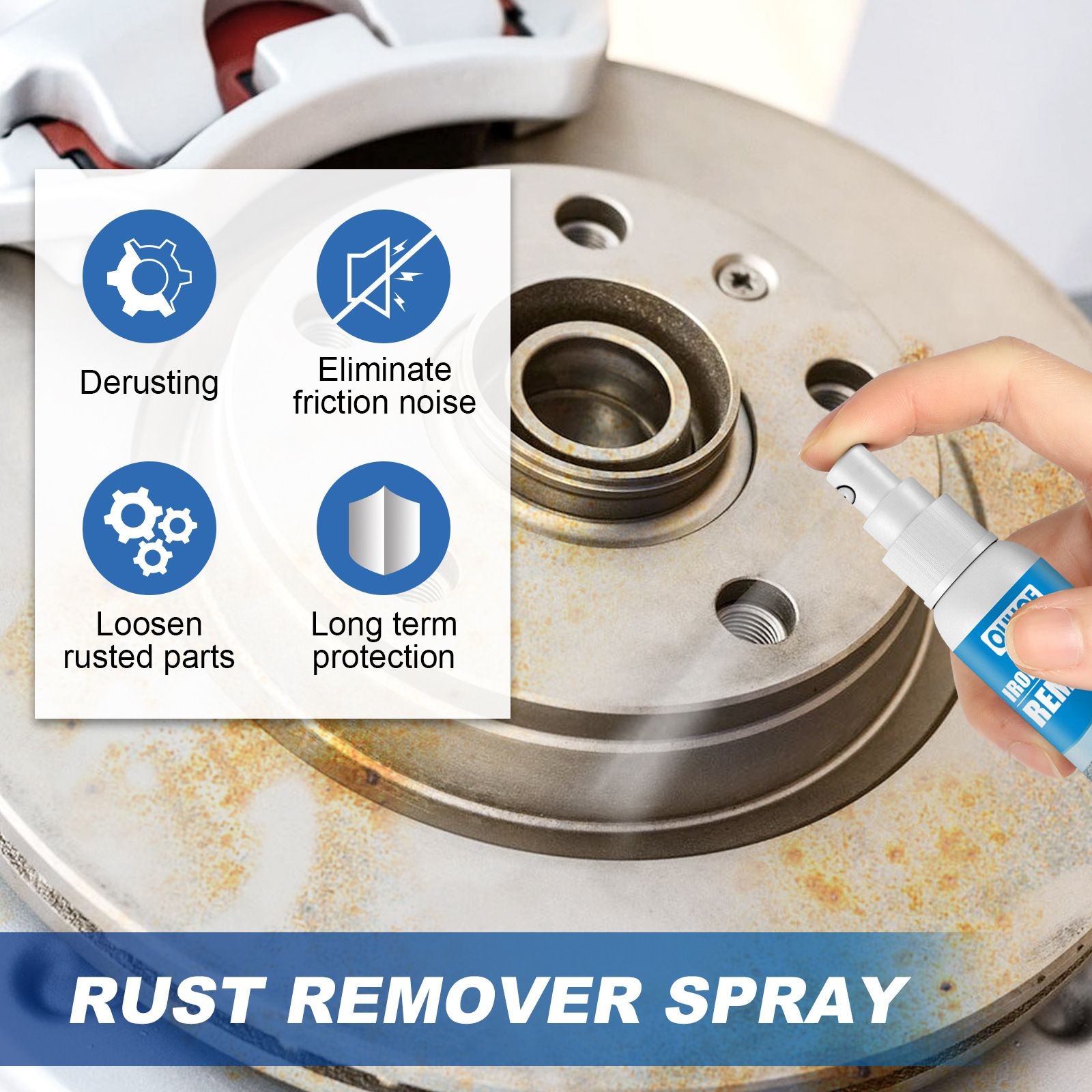 OUHOE Rust Eraser Spray -Ultimate Auto Rust Stain Cleaner for Your Vehicle 100ML