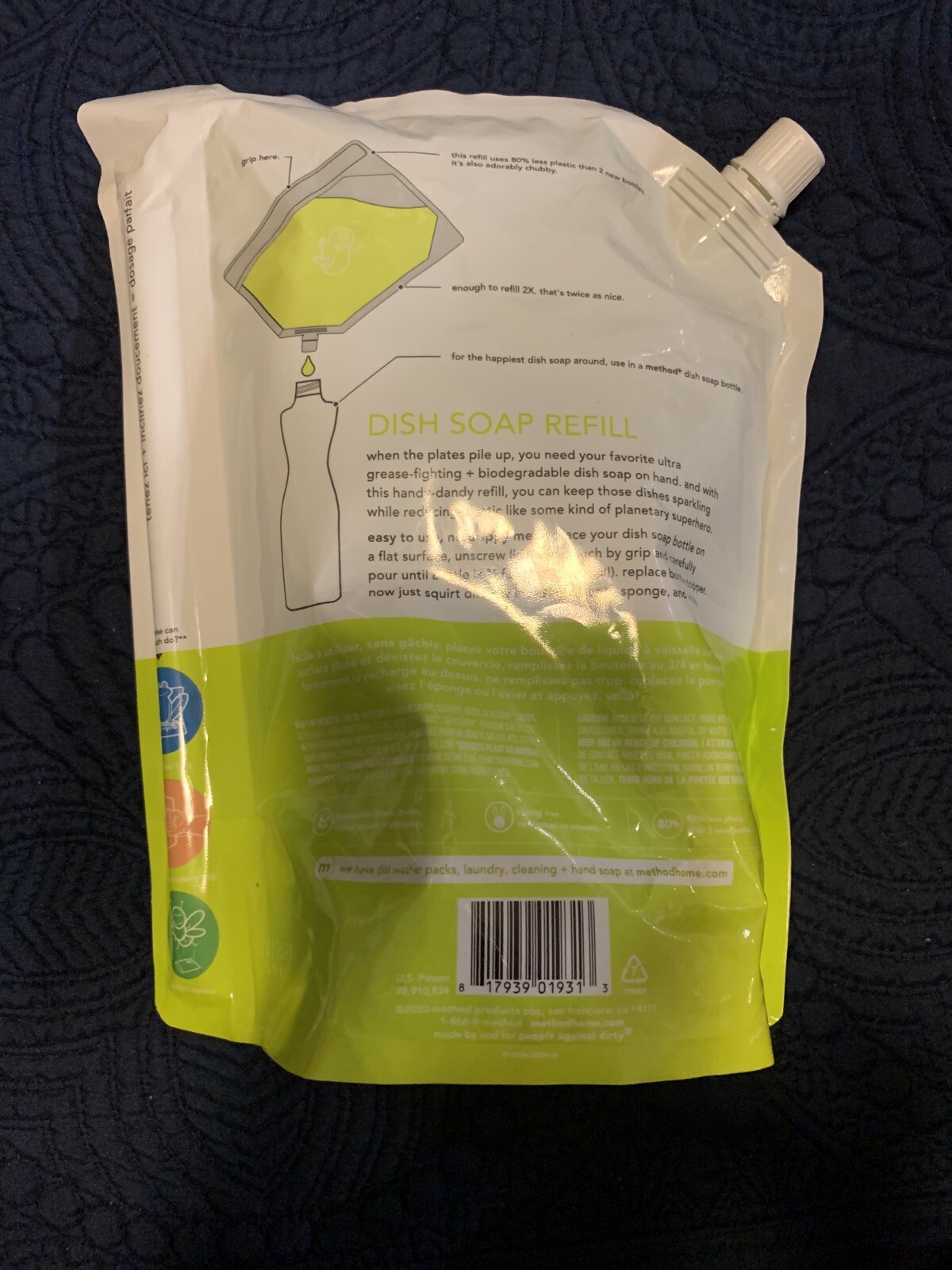 Method~Dish Soap Refill~lime+sea salt ~36 Oz