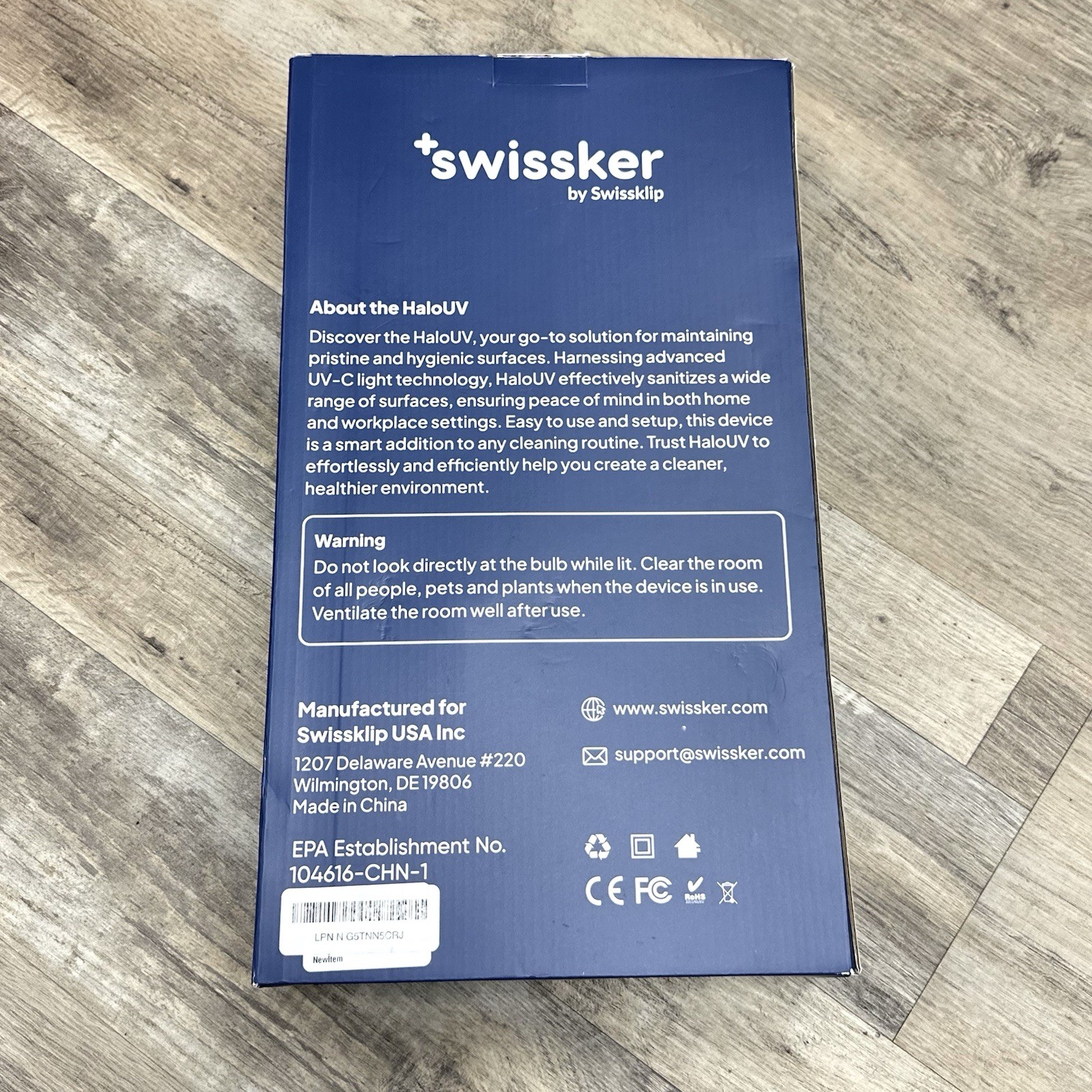HaloUV Swissker by Swissklip HaloClean UV Original, Home Disinfection Device