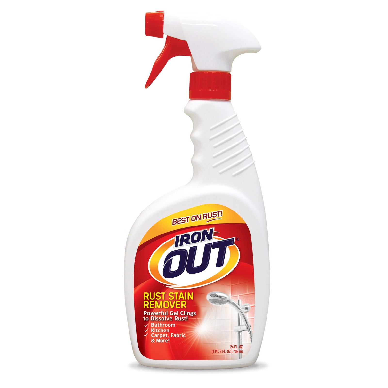 Rust Stain Remover Gel Spray, 24 fl oz Bottle 6-Pack
