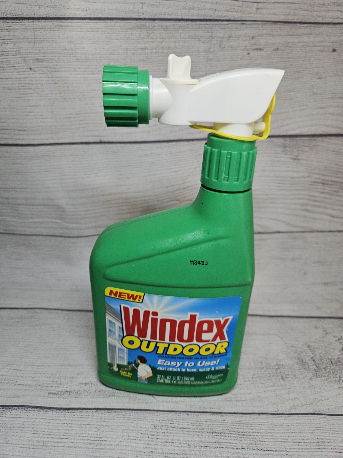 Vintage Windex Outdoor Concentrated Glass Cleaner – 32oz – NEW OLD STOCK 1997