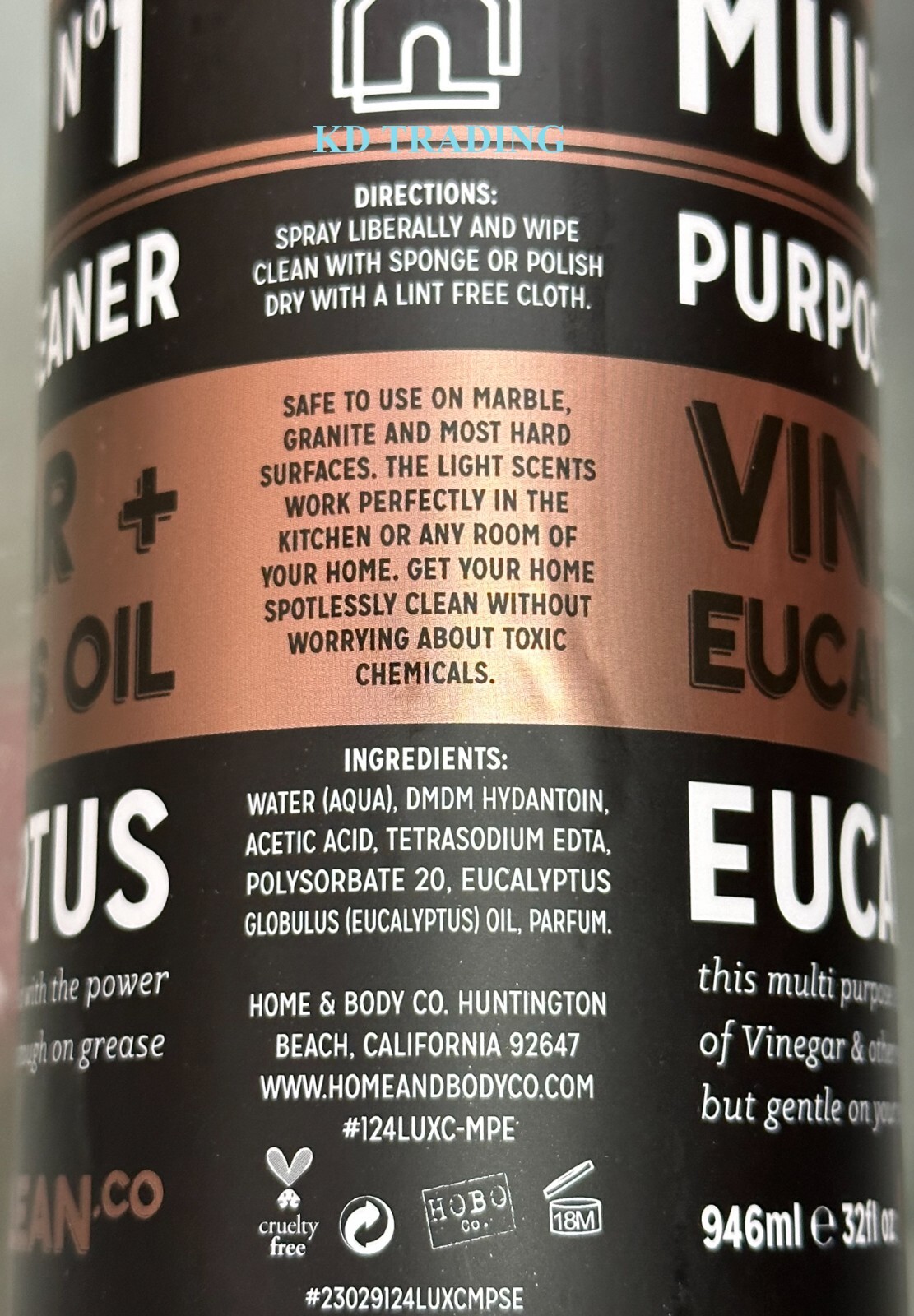 2-Pk LUX CLEAN ~VINEGAR + EUCALYPTUS OIL Kitchen Refresh Cleaner Odor Deodorizer