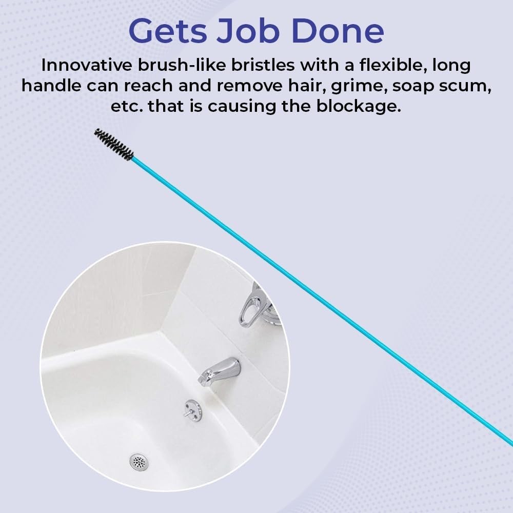 Efficient Drain Cleaning Sticks 19.5 Inch Long for Hair and Grime Removal