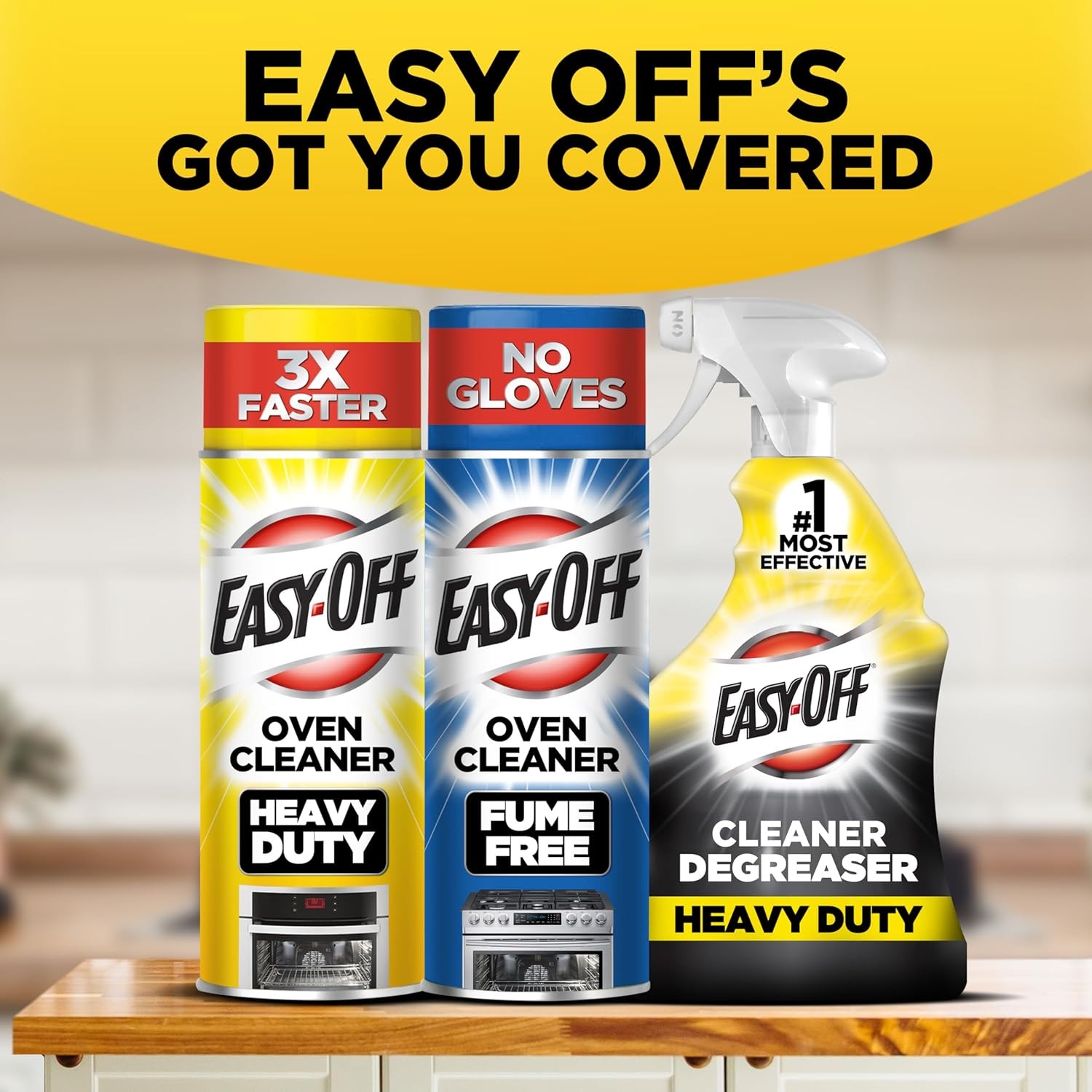 Easy-Off Heavy Duty Oven Cleaner Foam, Removes Grease & Burned-On Food, For Oven