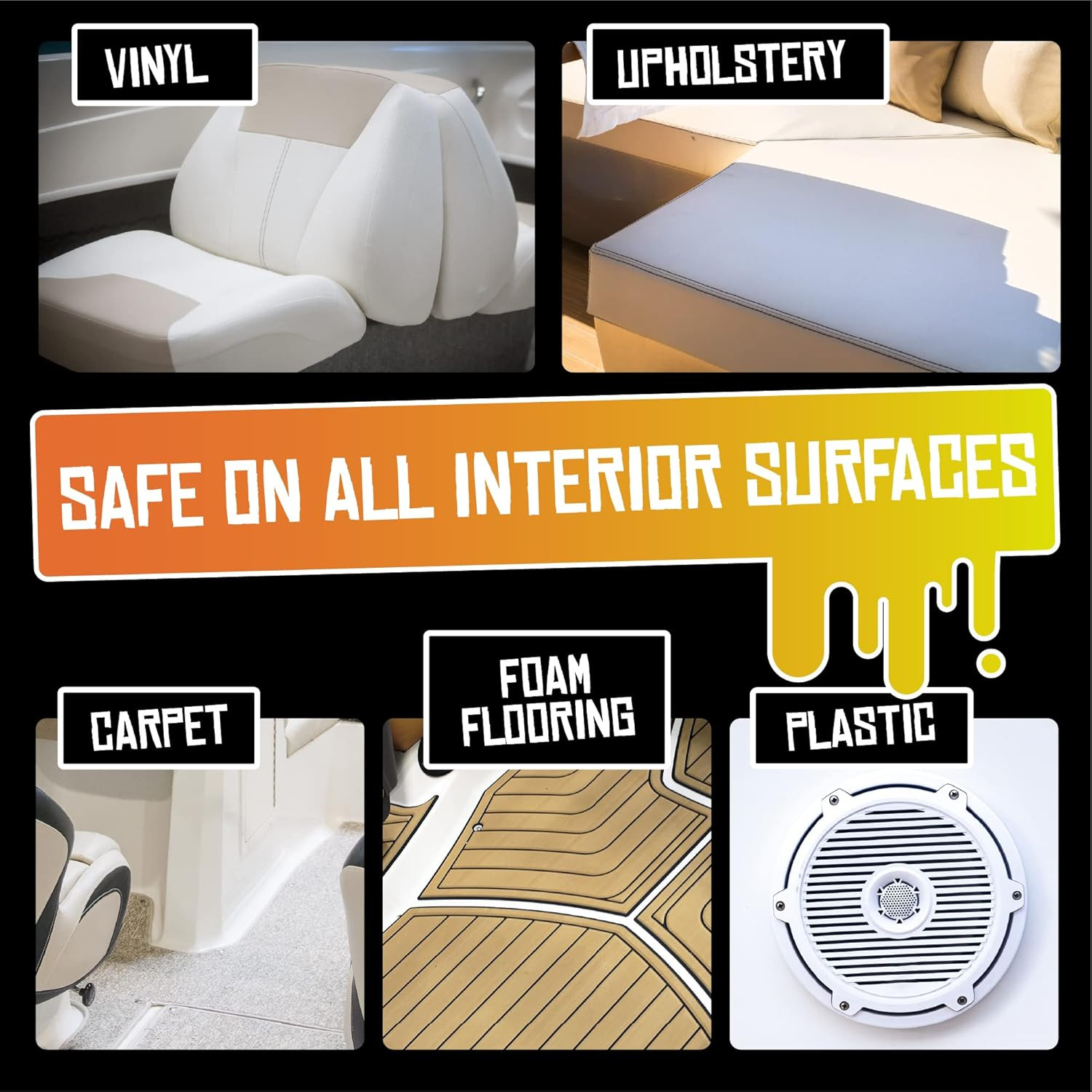 Boat Juice Interior 2-in-1 Vinyl Boat Seat Cleaner & Ceramic UV Protectant Spray