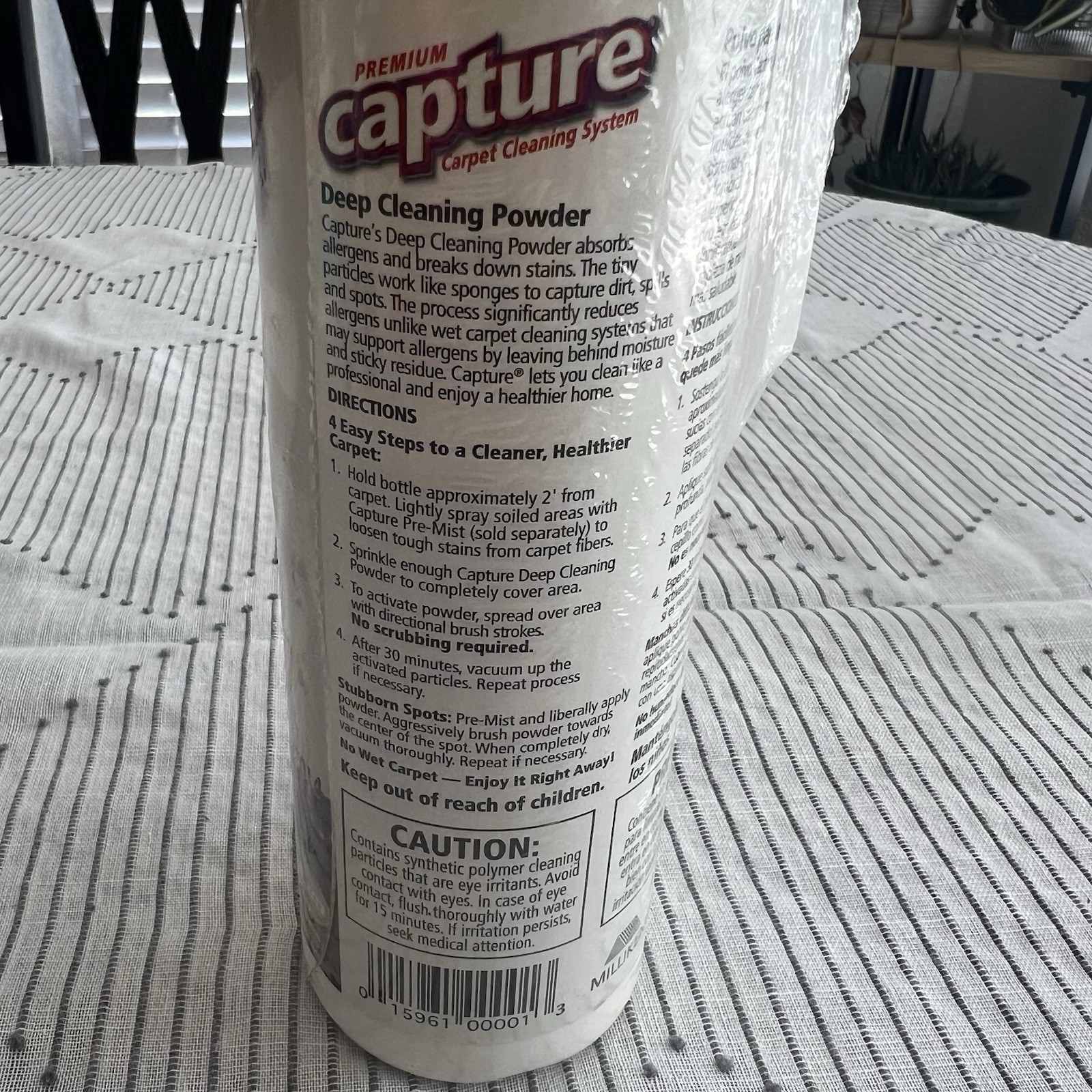 premium Capture Carpet deep cleaning powder W/Brush Made In USA 8oz