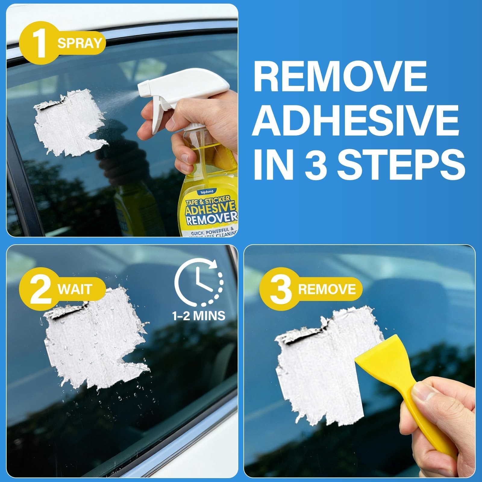 Adhesive Remover Spray 10.6 oz – Sticker, Label & Tape Residue Cleaner for Metal