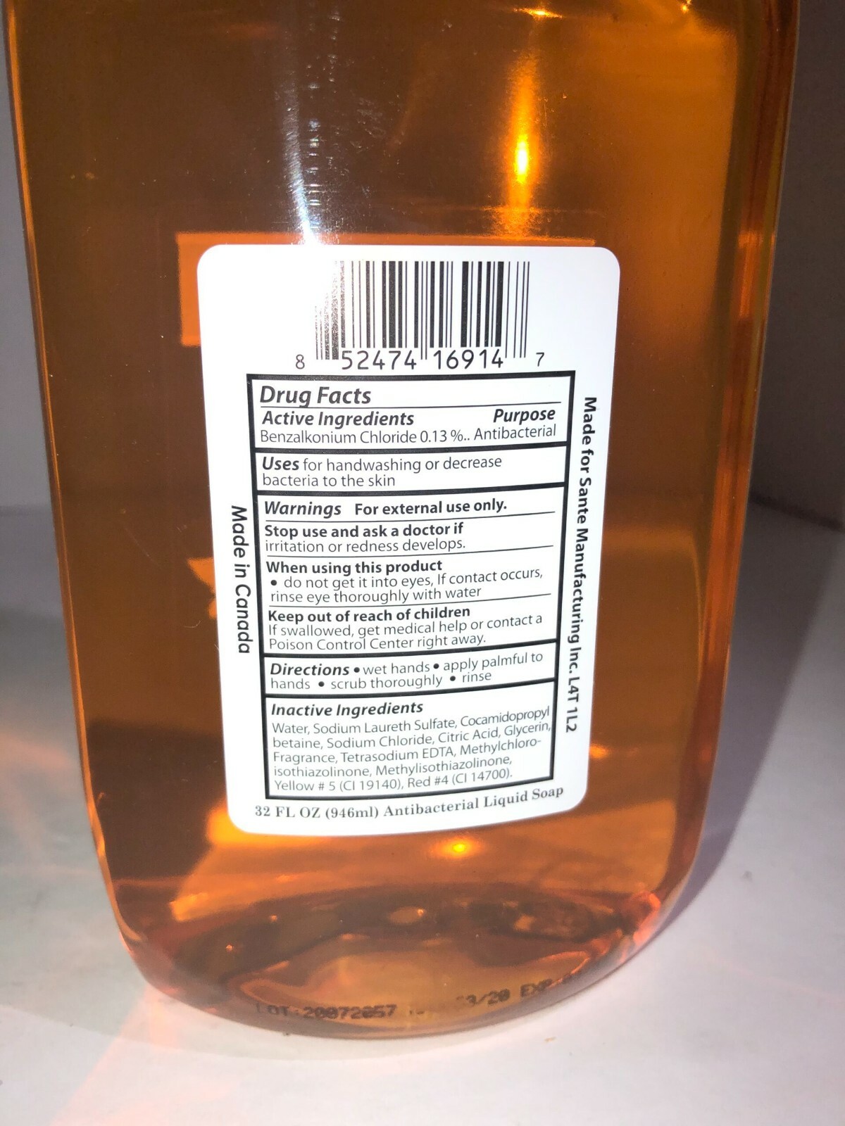 Spa Soap Antibacterial Liquid Soap Refill 1ea 32FL OZ New- Ship24HRS