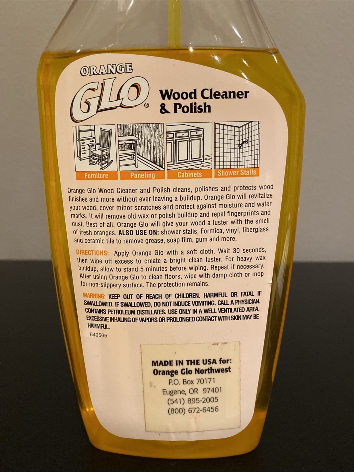 Orange Glo Wood Cleaner And Polish, 32 Oz Made In USA