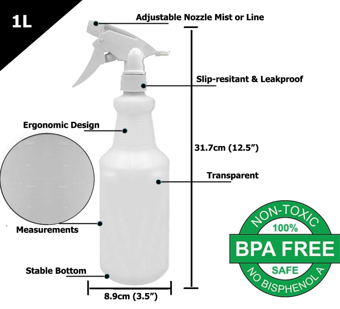 Upside Down Spray Bottles Empty Plastic Bottle Mixed Colors Mist Sprayer 16