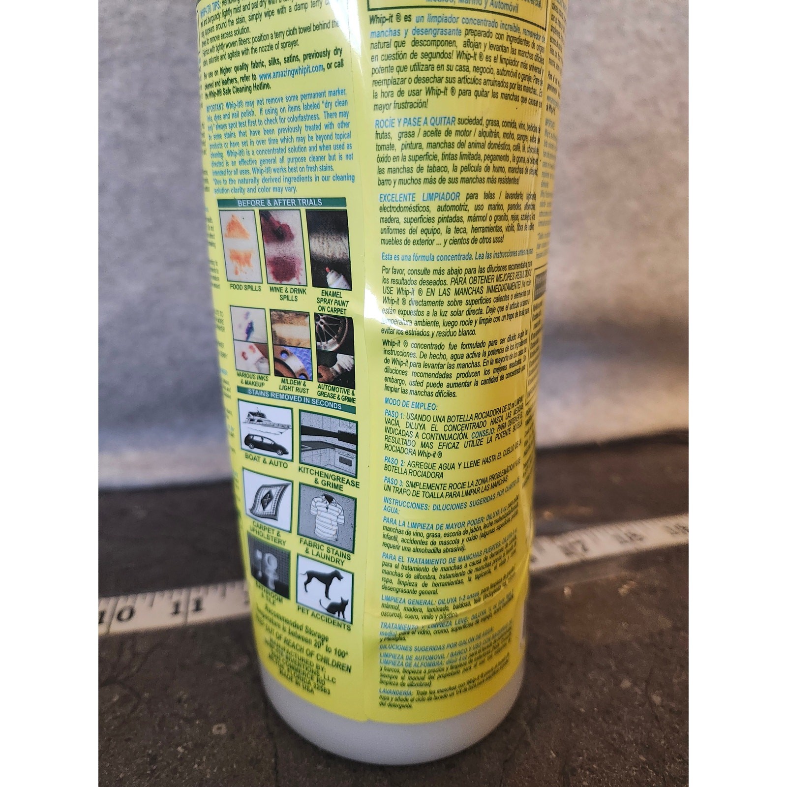 The Amazing Whip-It Concentrate Multi Purpose Miracle Cleaner Non Toxic 32 oz