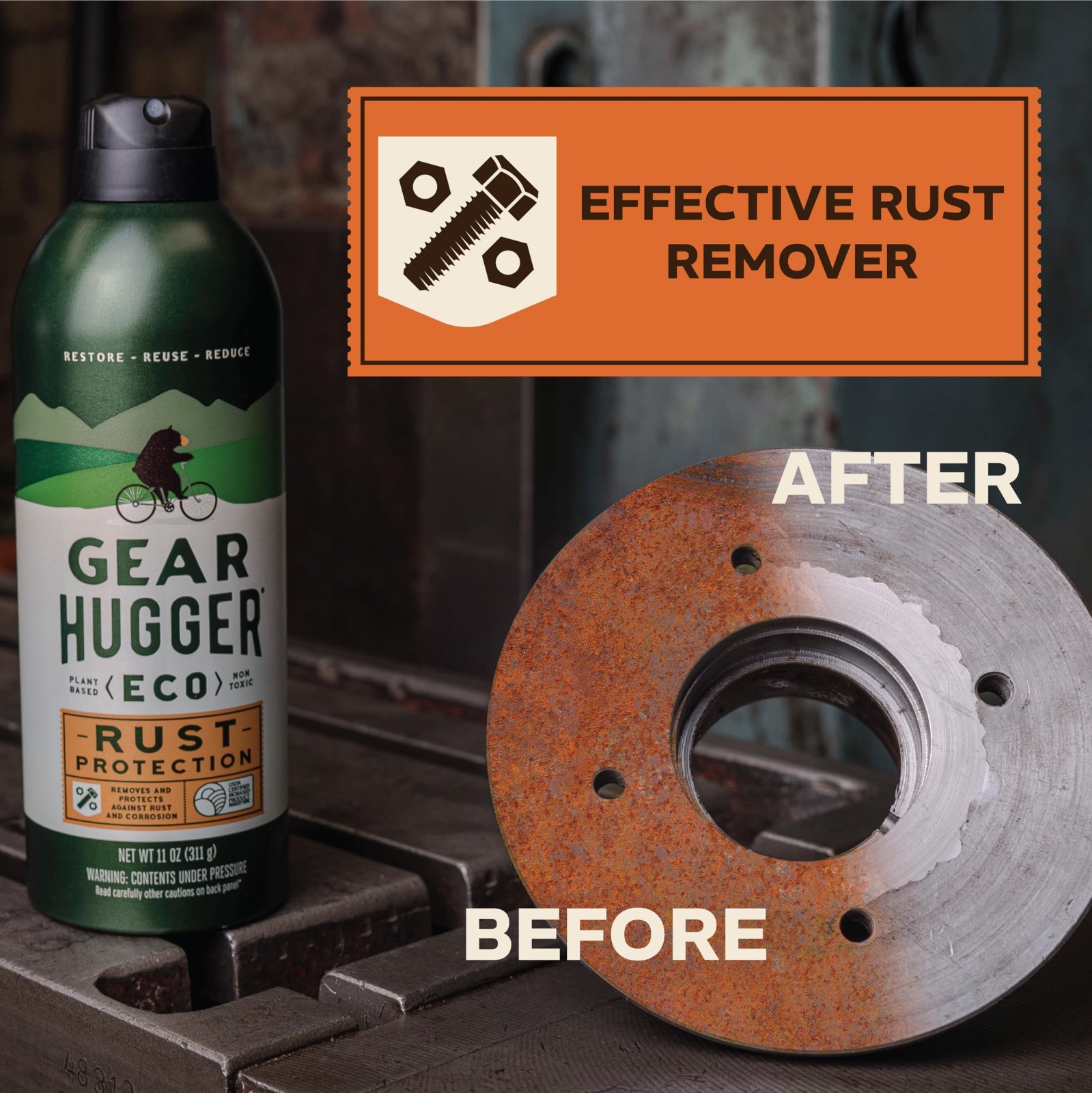 Eco-Friendly Rust Protection Spray (11 oz, 2-Pack) – Rust Remover & Preventer, N
