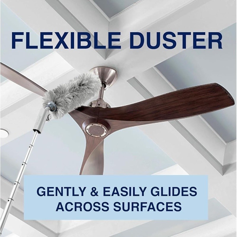 Extendable Dusting System W/ Reusable & Disposable Dusters Hard-to-Reach Areas