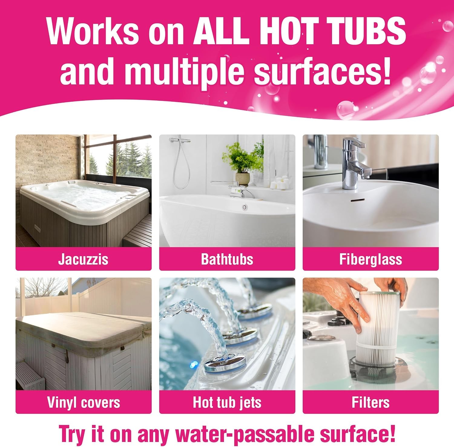 Quick N Brite Heavy Duty Hot Tub Cleaner Kit – Non-abrasive Cleaning Gel with