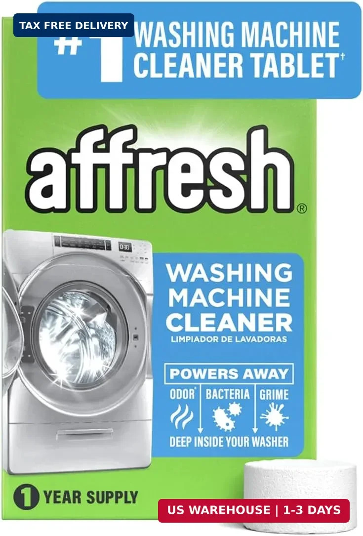 Affresh Washing Machine Cleaner, Helps Power Away Odor Causing Bacteria & Grime