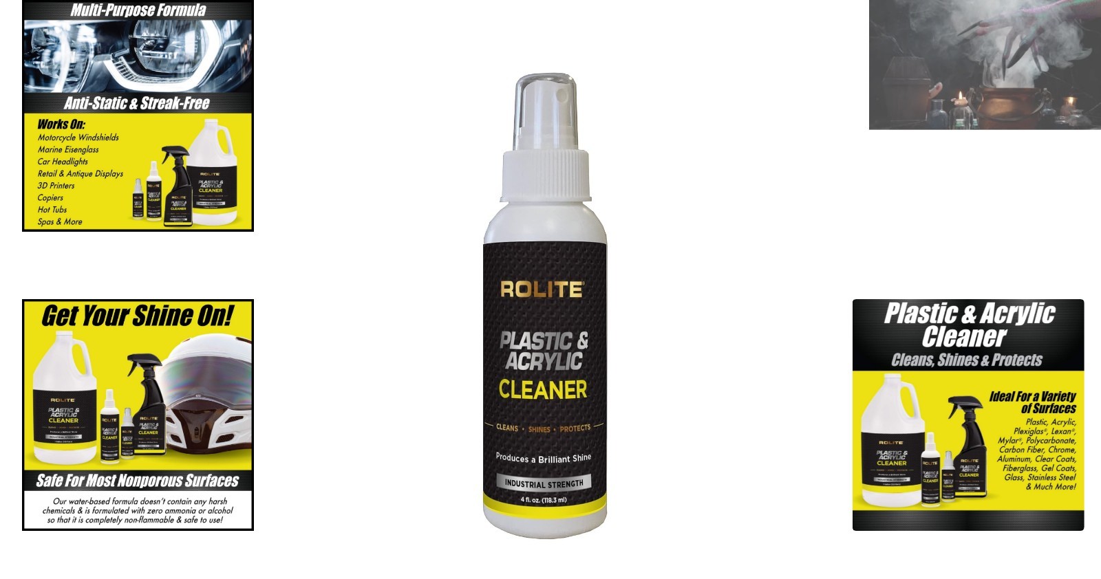 Plastic & Acrylic Cleaner Spray, 4 fl. oz. – Streak-Free Shine Formula